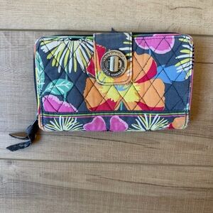 Vera Bradley Multicolor Floral Quilted Key & Card Holder